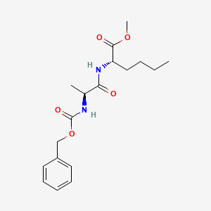 molecular formula C18H26N2O5 B11830428 (S)-Methyl 2-((S)-2-(((benzyloxy)carbonyl)amino)propanamido)hexanoate 
