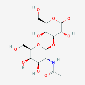 molecular formula C15H27NO11 B11830458 Methyl 3-O-(2-acetamido-2-deoxy-b-D-galactopyranosyl)-a-D-galactopyranoside 