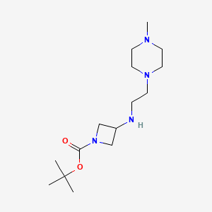 molecular formula C15H30N4O2 B11830587 Tert-butyl 3-{[2-(4-methylpiperazin-1-yl)ethyl]amino}azetidine-1-carboxylate CAS No. 887580-82-7