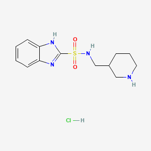 molecular formula C13H19ClN4O2S B11830598 N-(piperidin-3-ylmethyl)-1H-benzo[d]imidazole-2-sulfonamide hydrochloride 