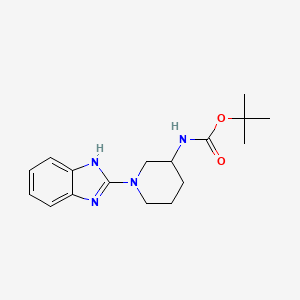 molecular formula C17H24N4O2 B11830613 tert-butyl (1-(1H-benzo[d]imidazol-2-yl)piperidin-3-yl)carbamate 