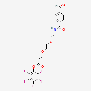 molecular formula C21H18F5NO6 B11830654 Ald-Ph-amido-PEG2-C2-Pfp ester 