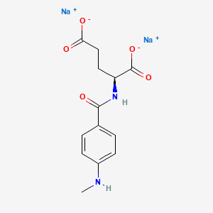 molecular formula C13H14N2Na2O5 B11830702 Disodium N-(4-(methylamino)benzoyl)-L-glutamate CAS No. 57444-71-0