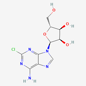 molecular formula C10H12ClN5O4 B11830751 (2S,3R,4S,5R)-2-(6-Amino-2-chloro-9H-purin-9-yl)-5-(hydroxymethyl)tetrahydrofuran-3,4-diol 
