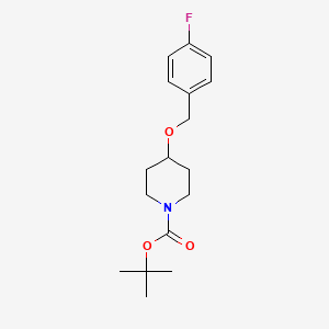 molecular formula C17H24FNO3 B11830753 Tert-butyl 4-((4-fluorobenzyl)oxy)piperidine-1-carboxylate 