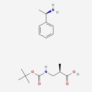 molecular formula C17H28N2O4 B11830775 (R)-1-Phenylethanamine (R)-3-((tert-butoxycarbonyl)amino)-2-methylpropanoate 