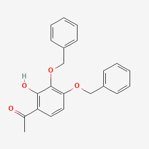 molecular formula C22H20O4 B11830777 Ethanone, 1-[2-hydroxy-3,4-bis(phenylmethoxy)phenyl]- CAS No. 2652-27-9