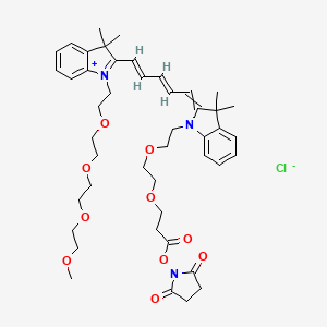 N-(m-PEG4)-N'-(PEG2-NHS ester)-Cy5
