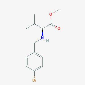 molecular formula C13H18BrNO2 B11830880 L-Valine, N-[(4-bromophenyl)methyl]-, methyl ester 