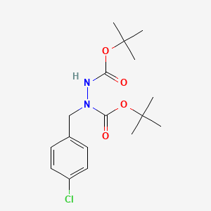molecular formula C17H25ClN2O4 B11830893 Di-tert-butyl 1-(4-chlorobenzyl)hydrazine-1,2-dicarboxylate 