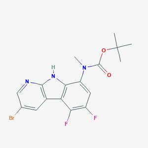 molecular formula C17H16BrF2N3O2 B11830917 tert-Butyl (3-bromo-5,6-difluoro-9H-pyrido[2,3-b]indol-8-yl)(methyl)carbamate 