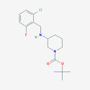 molecular formula C17H24ClFN2O2 B11830918 Tert-butyl 3-((2-chloro-6-fluorobenzyl)amino)piperidine-1-carboxylate 