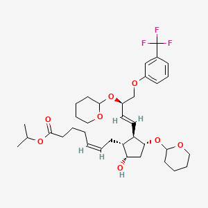 molecular formula C36H51F3O8 B11830921 propan-2-yl (5Z)-7-[(1R,2R,3R,5S)-5-hydroxy-3-(oxan-2-yloxy)-2-[(3R)-3-(oxan-2-yloxy)-4-[3-(trifluoromethyl)phenoxy]but-1-en-1-yl]cyclopentyl]hept-5-enoate CAS No. 1373876-51-7