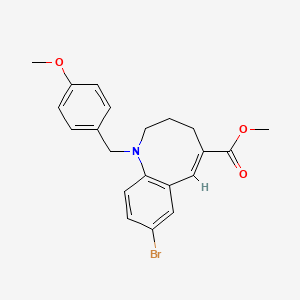 molecular formula C21H22BrNO3 B11830945 Methyl 8-bromo-1-(4-methoxybenzyl)-1,2,3,4-tetrahydro-1-benzazocine-5-carboxylate 