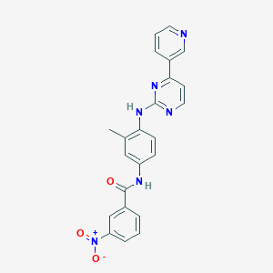 molecular formula C23H18N6O3 B11831025 N-(3-methyl-4-(4-(pyridin-3-yl)pyrimidin-2-ylamino)phenyl)-3-nitrobenzamide 