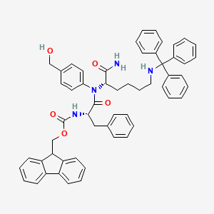 molecular formula C56H54N4O5 B11831071 Fmoc-Phe-Lys(Trt)-PAB 