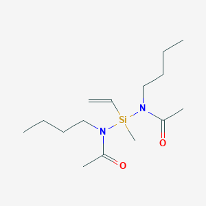 molecular formula C15H30N2O2Si B11831088 N,N'-[Ethenyl(methyl)silanediyl]bis(N-butylacetamide) CAS No. 62051-12-1
