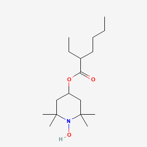 molecular formula C17H33NO3 B11831108 1-Hydroxy-2,2,6,6-tetramethylpiperidin-4-yl 2-ethylhexanoate 