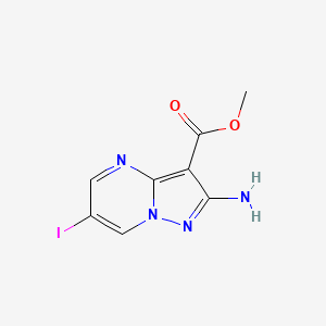 molecular formula C8H7IN4O2 B11831148 Methyl 2-amino-6-iodopyrazolo[1,5-a]pyrimidine-3-carboxylate 