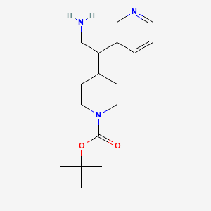 molecular formula C17H27N3O2 B11831183 tert-Butyl 4-(2-amino-1-(pyridin-3-yl)ethyl)piperidine-1-carboxylate 