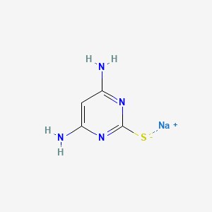 molecular formula C4H5N4NaS B11831242 Sodium 4,6-diaminopyrimidine-2-thiolate 