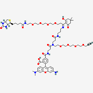 molecular formula C72H101N9O18S B11831258 Dde Biotin-PEG4-TAMRA-PEG4 Alkyne 