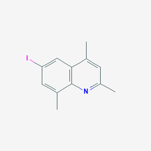 molecular formula C12H12IN B11831278 6-Iodo-2,4,8-trimethylquinoline 