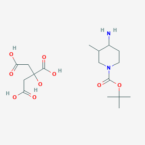 molecular formula C17H30N2O9 B11831318 tert-Butyl 4-amino-3-methylpiperidine-1-carboxylate 2-hydroxypropane-1,2,3-tricarboxylate CAS No. 1956325-45-3
