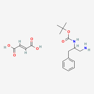 molecular formula C18H26N2O6 B11831397 tert-Butyl 1-amino-3-phenylpropan-2-ylcarbamate fumarate salt 