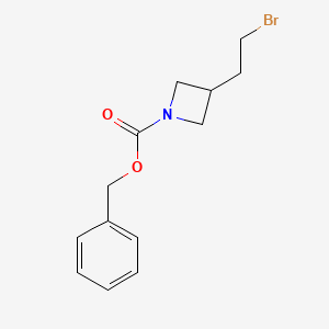 molecular formula C13H16BrNO2 B11831423 Benzyl 3-(2-bromoethyl)azetidine-1-carboxylate 