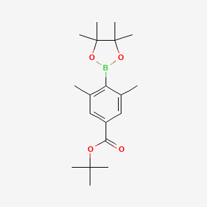 molecular formula C19H29BO4 B11831441 4-Boc-2,6-dimethylphenylboronic Acid Pinacol Ester 