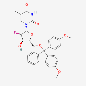 molecular formula C31H31FN2O7 B11831446 5'-O-[Bis(4-methoxyphenyl)phenylmethyl]-2'-deoxy-2'-fluoro-5-methyluridine 