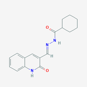 molecular formula C17H19N3O2 B11831461 N'-((2-Oxo-1,2-dihydro-3-quinolinyl)methylene)cyclohexanecarbohydrazide CAS No. 477733-43-0