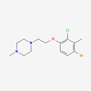 molecular formula C14H20BrClN2O B11831577 1-(2-(4-Bromo-2-chloro-3-methylphenoxy)ethyl)-4-methylpiperazine 