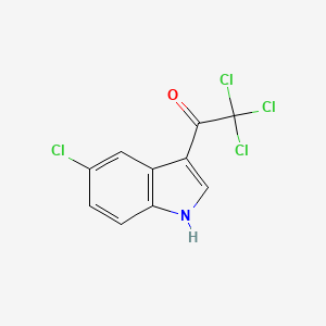 molecular formula C10H5Cl4NO B11831603 2,2,2-Trichloro-1-(5-chloro-1H-indol-3-yl)ethanone 