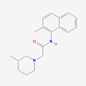 molecular formula C19H24N2O B11831728 N-(2-methylnaphthalen-1-yl)-2-(3-methylpiperidin-1-yl)acetamide 