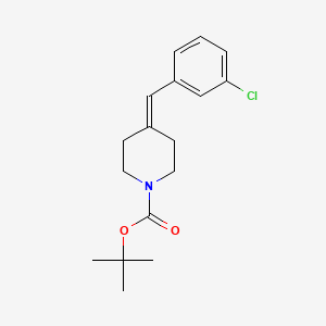 molecular formula C17H22ClNO2 B11831733 Tert-butyl 4-(3-chlorobenzylidene)piperidine-1-carboxylate 