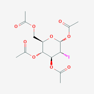 molecular formula C14H19IO9 B11831736 1,3,4,6-Tetra-O-acetyl-2-deoxy-2-iodo-A-D-glucopyranose 