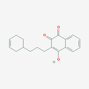molecular formula C19H20O3 B11831748 2-(3-(Cyclohex-3-en-1-yl)propyl)-3-hydroxynaphthalene-1,4-dione CAS No. 19477-39-5