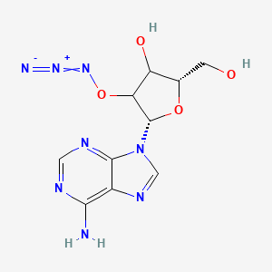 molecular formula C10H12N8O4 B11831759 (2S,5S)-5-(6-aminopurin-9-yl)-4-azidooxy-2-(hydroxymethyl)oxolan-3-ol 