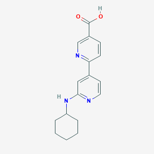 molecular formula C17H19N3O2 B11831765 2'-(Cyclohexylamino)-[2,4'-bipyridine]-5-carboxylic acid 