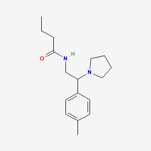 molecular formula C17H26N2O B1183177 N-[2-(4-methylphenyl)-2-(pyrrolidin-1-yl)ethyl]butanamide 