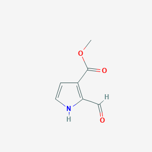 molecular formula C7H7NO3 B11831807 Methyl 2-formyl-1H-pyrrole-3-carboxylate 