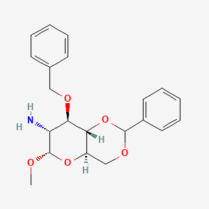molecular formula C21H25NO5 B11831854 (4aR,6S,7R,8R,8aS)-8-(benzyloxy)-6-methoxy-2-phenylhexahydropyrano[3,2-d][1,3]dioxin-7-amine 