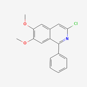 molecular formula C17H14ClNO2 B11831858 3-Chloro-6,7-dimethoxy-1-phenylisoquinoline CAS No. 89721-10-8