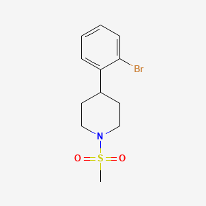 molecular formula C12H16BrNO2S B11831881 4-(2-Bromophenyl)-1-methylsulfonylpiperidine 
