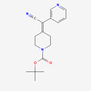 molecular formula C17H21N3O2 B11831928 Tert-butyl 4-(cyano(pyridin-3-yl)methylene)piperidine-1-carboxylate 
