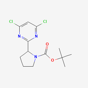 molecular formula C13H17Cl2N3O2 B11831930 tert-Butyl 2-(4,6-dichloropyrimidin-2-yl)pyrrolidine-1-carboxylate 