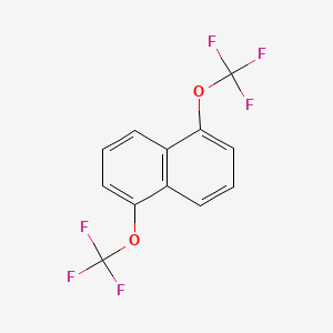molecular formula C12H6F6O2 B11831965 1,5-Bis(trifluoromethoxy)naphthalene 