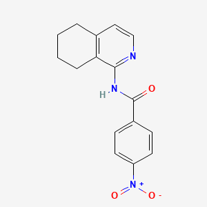 molecular formula C16H15N3O3 B11831991 Benzamide, 4-nitro-N-(5,6,7,8-tetrahydro-1-isoquinolinyl)- CAS No. 36918-77-1